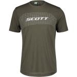 Camisetas deportivas orgánicas verdes de poliester rebajadas manga corta informales Scott talla XL para hombre 