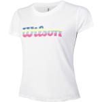 Camisetas deportivas multicolor de algodón manga corta con cuello redondo informales con rayas talla M para mujer 