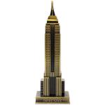 Accesorios decorativos marrones vintage con motivo de edificio Empire State 