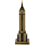 Accesorios decorativos marrones de zinc vintage con motivo de edificio Empire State 