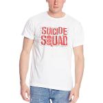 Moda blanca Escuadrón Suicida con logo talla XL para hombre 