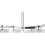 Sealskin Easy Roll Juego de Barra Angular, Raíl para Cortina de Ducha, Metal, Plateado, 2,8x90x1,6 cm