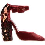 Zapatos de terciopelo de tacón con tacón cuadrado Sebastian Milano con lentejuelas talla 36 para mujer 
