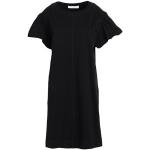 Vestidos negros de algodón de manga corta manga corta con cuello redondo de punto Chloé See by Chloé fruncido talla XS para mujer 