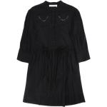 Vestidos rectos orgánicos negros de algodón rebajados mini tres cuartos Chloé See by Chloé para mujer 