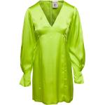 Vestidos verdes de seda estilo imperio rebajados mini con escote asimétrico Semicouture talla XS para mujer 