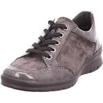 Zapatos grises de piel con cordones formales Semler talla 44,5 para mujer 