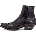 Sendra Boots - 4660 Botas Cowboy De Mujer y Hombre con Tacon y Horma de Punta - Estilo Botas Camperas en Negro - Botas Elegantes - 39