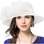 Sombreros blancos de gasa de fiesta  Talla Única para mujer 