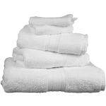 Juegos de toallas blancos de algodón en pack de 5 piezas 