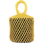 Bolsos amarillos de tela de mano con estampados rebajados para mujer 