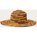 Sombreros Panamá naranja de rafia talla 58 hippie con crochet talla M 