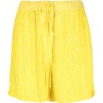 Shorts amarillos de PVC rebajados P.A.R.O.S.H. con lentejuelas talla S para mujer 