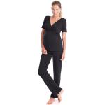 Pijamas largos negros rebajados talla XL para mujer 