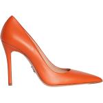 Zapatos naranja de cuero de tacón rebajados talla 40 para mujer 
