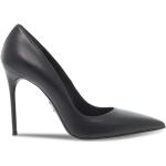 Zapatos negros de cuero de tacón rebajados con tacón más de 9cm con borlas talla 37,5 para mujer 