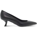 Zapatos negros de cuero de tacón rebajados con tacón de 5 a 7cm con borlas talla 37 para mujer 