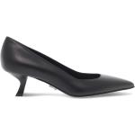 Zapatos negros de cuero de tacón rebajados con tacón de 5 a 7cm con borlas talla 38 para mujer 