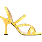 Sandalias amarillas de cuero de cuero rebajadas SERGIO ROSSI talla 36 para mujer 