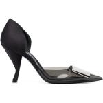 Zapatos negros de cuero de tacón rebajados formales con logo SERGIO ROSSI talla 37,5 para mujer 