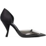 Zapatos negros de cuero de tacón rebajados formales con logo SERGIO ROSSI talla 38 para mujer 