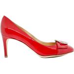 Zapatos rojos de cuero de tacón rebajados de punta redonda con tacón de 7 a 9cm SERGIO ROSSI talla 39 para mujer 