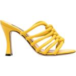 Sandalias amarillas de cuero de tiras rebajadas de punta abierta SERGIO ROSSI talla 38 para mujer 
