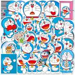 Serhuque Doraemon,Pack de 50 pegatinas para botella de agua, portátil, teléfono móvil, monopatín, bicicleta, moto, coche, parachoques, equipaje, bolsa de viaje, vinilo, anime, pegatinas para niños