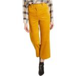 Pantalones amarillos de pana de cintura alta rebajados Sessun talla S para mujer 