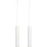 Lámparas colgantes blancas de metal rebajadas minimalista lacado Qazqa 