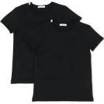 Camisetas negras de algodón de algodón infantiles con logo Dolce & Gabbana 24 meses 