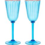 Copas azules de vidrio de vino La DoubleJ en pack de 2 piezas 