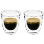 Tazas marrones de vidrio de espresso  vintage 