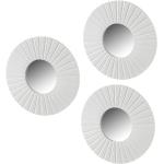 Espejos blancos de plástico rebajados con rayas LOLAhome 