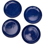 Platos azules de porcelana de porcelana en pack de 4 piezas para 4 personas 