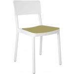 Set de 4 sillas blancas con tapizado nilo Lisboa Resol 00824.4x