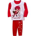 Pijamas infantiles rojos de algodón 4 años 