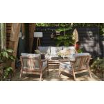 Muebles grises de acacia de jardín para 5 personas de materiales sostenibles 