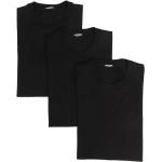 Camisetas negras de algodón de manga corta manga corta con cuello redondo con logo Dsquared2 para hombre 