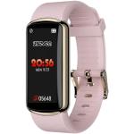 Smartwatches rosas de metal con GPS con podómetro para mujer 