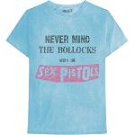 Sex Pistols T Shirt Never Mind The Bks Distressed Official Blue Camiseta, 50 Unisex Adulto