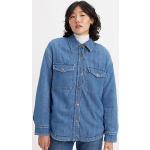 Camisas azules de algodón rebajadas LEVI´S talla S para mujer 