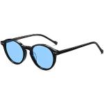 SHEEN KELLY Acetato polarizado de moda oval gafas de sol ovaladas para hombres mujeres con lente teñida Johnny Depp Style Retro gafas
