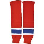 Sherwood Schannner Montreal - Calcetines para Hockey sobre Hielo para niños, Color Rojo, Blanco y Azul