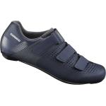 Zapatillas azules de sintético de ciclismo rebajadas con velcro perforadas Shimano talla 49 para hombre 