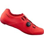 Zapatillas rojas de sintético de ciclismo rebajadas perforadas Shimano talla 50 para hombre 