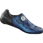 Zapatillas azules de sintético de ciclismo rebajadas Shimano talla 46 para hombre 