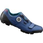 Zapatillas azules de sintético de ciclismo rebajadas Shimano MTB talla 36 para mujer 