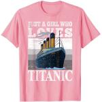 Ship Just A Girl Who Loves Titanic Boat Titanic para niñas y mujeres Camiseta