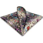 Pañuelos multicolor de seda de bolsillo  formales floreados talla XL para hombre 